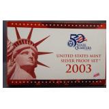 2003 US Mint silver proof set.