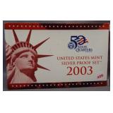 2003 US Mint silver proof set.