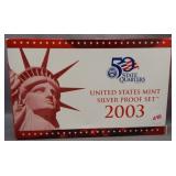 2003 US Mint silver proof set.