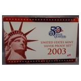 2003 US Mint silver proof set.