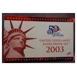 2003 US Mint silver proof set.