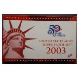 2003 US Mint silver proof set.