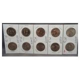 (5) Sets of 2009 Kennedy P & D sets. (10) Coins