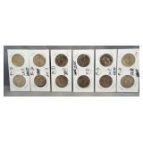 (6) Sets of 2011 Kennedy P & D sets. (12) Coins