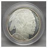One half troy ounce .999 fine silver Buffalo