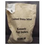 US Mint bag of (100) P & D 2012 Kennedy half