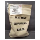 US Mint bag of Mississippi State quarters. $25