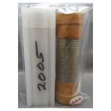 (2) Rolls of nickels: 1959, 2005.
