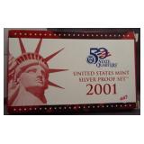 2001 US Mint silver proof set.