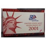 2001 US Mint silver proof set.
