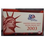 2003 US Mint silver proof set.