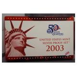 2003 US Mint silver proof set.