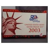 2003 US Mint silver proof set.