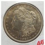 1921 Morgan silver dollar.