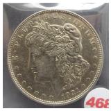 1921 Morgan silver dollar.