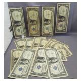 (19) $1 Silver certificates.
