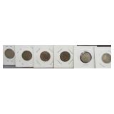 (6) V Nickels: 1883, 1902, 1909, 2-1910, 1911.