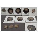 (11) Mercury dimes of various dates.