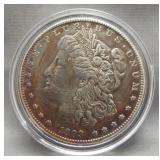 1893-S Morgan silver dollar. Nice toning.