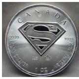 2016 Superman Canadian 1 oz. pure silver coin.