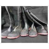 (3) Pairs of Steel Toe Boots Valley Size 9