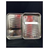 (2) 9 in. Metal Paint Roller Tray
