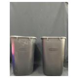 (2) Rubbermaid 2956 Open Top Rectangular