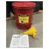 Justrite Oily Waste Can 10 Gal.