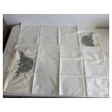 (2) Vintage Peacock Embroidered Pillow Cases
