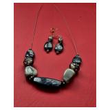 Sterling Silver Beaded Floating Necklace &