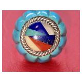 Zuni Turquoise and Sterling Silver Ring