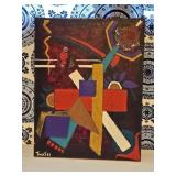 Oil on Canvas Abstract  by the Seller Janet 14x18