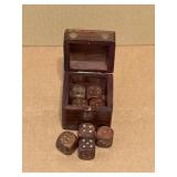 Rare Wooden 8 Dice Six Sided Square 20 mm Dice