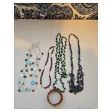 (4) Beaded Necklaces & (1) Beaded Bracelet