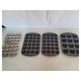 (2) Aluminum Mini Muffin Pan + (3) Mini Bundt Pans