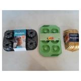 NWT Mini Bundt Pan, Silicone Donut Pan & Fluted