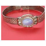 Vintage 1928 Blue Moonstone and Sterling Silver