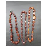 (3) Amber Necklaces