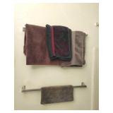Purple And Green Bath Towel Set