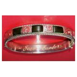 Sterling Silver Jade Bracelet 16.8 Grams