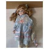 VINTAGE PORCELAIN 14" VICTORIAN STYLE DOLL