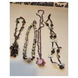 (4) Beaded Necklaces