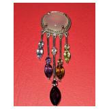 Sterling Silver Pendant w/Multi-Colored Natural