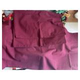 2 large Pieces Of Maroon Cloth