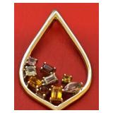 Sterling Silver Pendant Featuring Natural