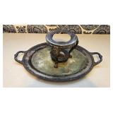 Vintage 21" Silver-plated Serving Tray & Chafing
