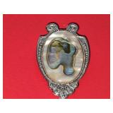 Vintage Abalone Shell Brooch