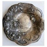 Antique Sterling Silver Candy Dish w/Rose Pattern