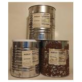 (3) Sealed Cans of Wheat