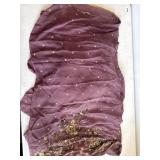 Purple & Gold Saree w/Gold Embroidery & Sequins
